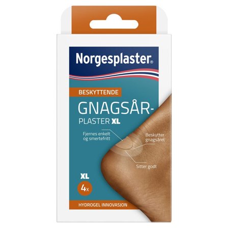 Norgesplaster beskyttende gnagsårplaster hæl XL 4 stk