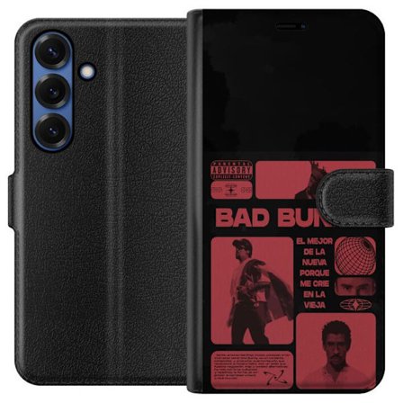 Kompatibelt Lommeboketui til Samsung Galaxy S25+ Bad Bunny NFL-inspirert skjoldlogo med amerikansk fotball og stjerner