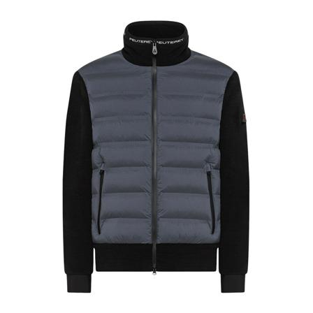 Peuterey, Dual-material stretch down proof bomber jacket Grijs, Heren, Maat:2XL,nylon