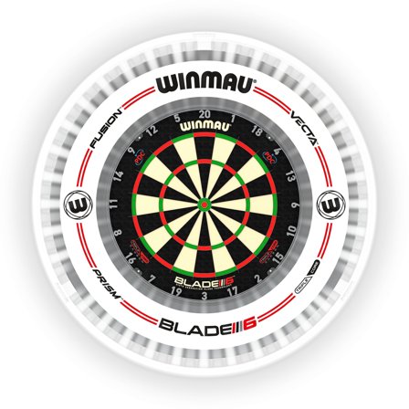 Plasma Ice Dartboard Light & Grey/White Pro-Line Surround Bundle | Winmau