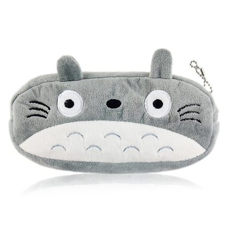 Söpö pehmoinen Totoro-kissa kynä penaali laukku kosmetiikka meikki laukku lompakko paperitavarat vetoketjullinen laukut
