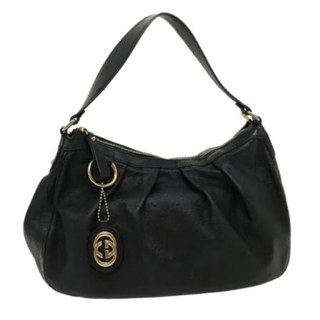 Gucci Vintage, Pre-owned Hobo Bag Zwart, Dames, Maat:ONE Size,leather