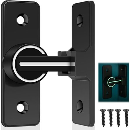 90° krok lås for skyvedør - Kompatibel med Moraillon, sikker lås for vinduer og innerdører