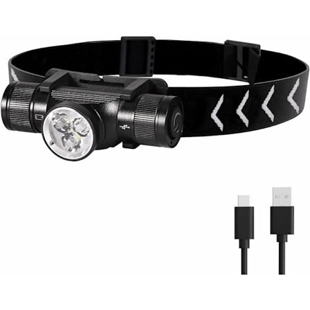 Uppladdningsbar LED-pannlampa 1500 lumen IP66 vattentät 5 lägen cykling camping