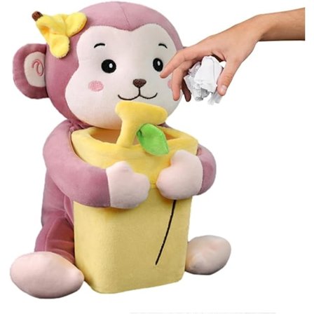 Mjukpappershållare för bil,Cartoon Animal Car Storage Box 2-i-1 - Bekväm bilsoptunna, rolig bilförvaringsorganisator för organisation, bil, resor