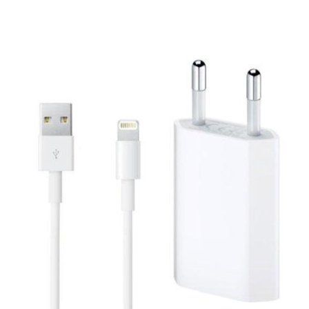 iPhone-laddare med Lightning-kabel 1 m - Vit