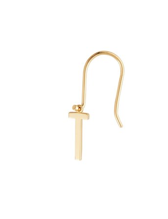 Initial Ear Hanger Gold Design Letters