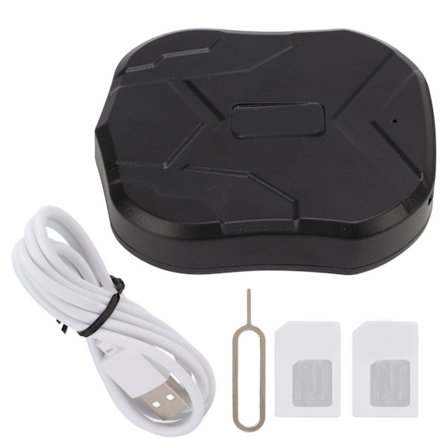 Mini GPS-paikannin reaaliaikainen seuranta 159dBm ladattava IPX6 vedenpitävä kannettava musta autoille lapsille senioreille