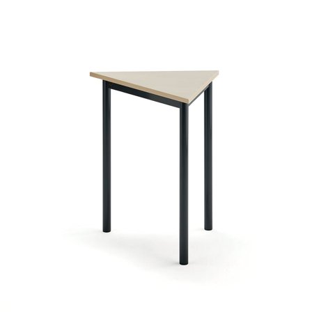 Desk BORÅS TRIANGEL, 700x600x720 mm, birch laminate, anthracite