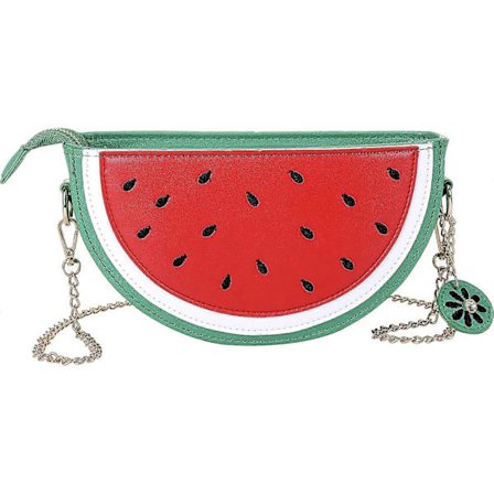 Højkvalitets Frugtformet Håndtaske PU Crossbody Metalkæde Skuldertaske Justerbar Rem Clutch Jelly Pung