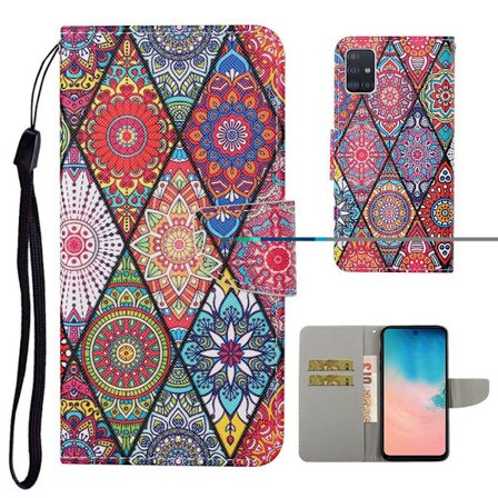 Wonderland Samsung Galaxy A51 Flip Etui - Mandala Mønster