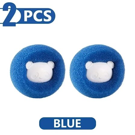 Tvättbollar Djurhårssamlare för Tvättmaskin Återanvändbar Ludd-fångare Tar Bort Ludd Från Kläder Husdjurs-Katt Tillbehör Blue 2Pcs