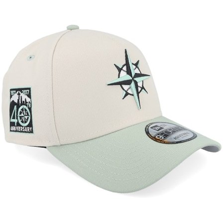 New Era - MLB Beige adjustable Czapka Z Daszkiem - Hatstore Exclusive x Seattle Mariners Minty Visor 9FORTY Stone/Mint A-frame Adjustable @ Hatstore
