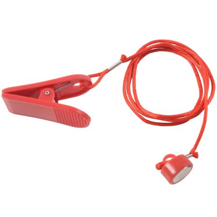 Løpemølle sikkerhetsnøkkel tredemølle magnetisk bryterlås Fitness Rød