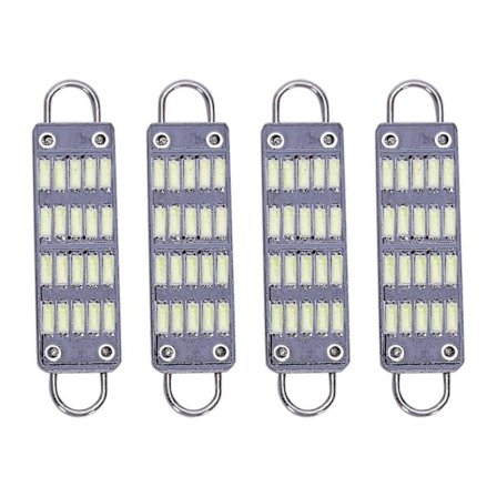 Polttimo 44 mm Valkoinen Festoon LED-Polttimo, 20 SMD Jäykkä Silmukka 1,73 Tuuman Sisäkatto LED-Valot 561 562 567 5
