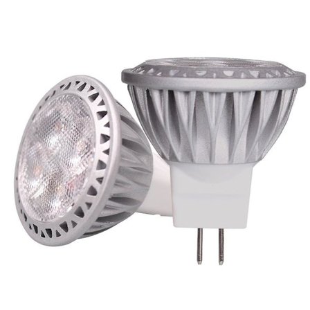 Mr11 LED-pærer Varmhvit 12v 3w Lampe, 20w 30w 35w Ekvivalent Halogenpære, Liten Mini Spotlys 3 Watt 250 Lumen, 2700 Kelvin, Gu 4 Sokkel, Pakke med 4