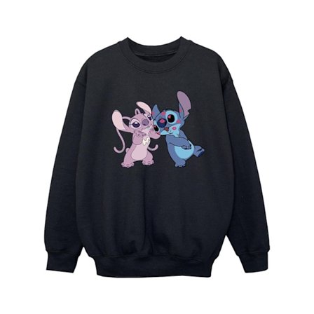 Disney Girls Lilo & Stitch Kisses Sweatshirt 3-4 år Svart