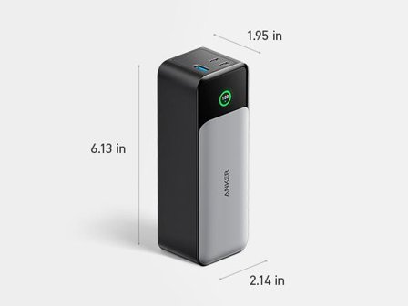 Anker 737 GaNPrime Powerbank 24000mAh 2X USB-C PD 122W, 1X USB-A 18W, Digitalt display