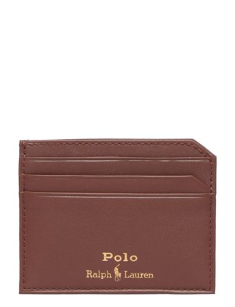 Polo Ralph Lauren Smooth Leather Card Case - Brown - ONE SIZE