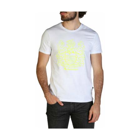 Aquascutum T-Shirt Qmt019M0 vit, Herr, Herr, Storlek: L