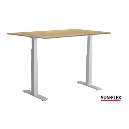SUN-FLEX Bord VI höj/sänk 120x80 vit/björk - Lyreco - Kontorsmöbler och inredning - Bord och hurtsar - Skrivbord - Höj/sänkbar