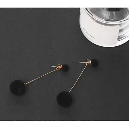 Øreringe 1 par kvinder temperament dykkerkugle dobbeltsidede lange dråbeøreringe