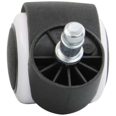 Rootz setti 5 sileä-kova lattia työtuoliin 11 mm tappi - halkaisija 50 mm - Valkoiset premium-työtuolipyörät - Kääntyvät tuolin pyörät koville lattioi