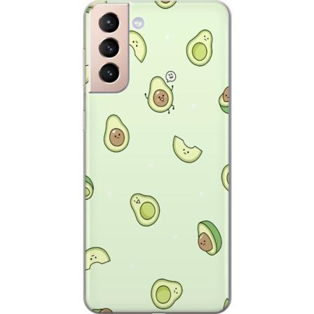 Samsung Galaxy S21 Genomskinligt Skal Glad Avokado