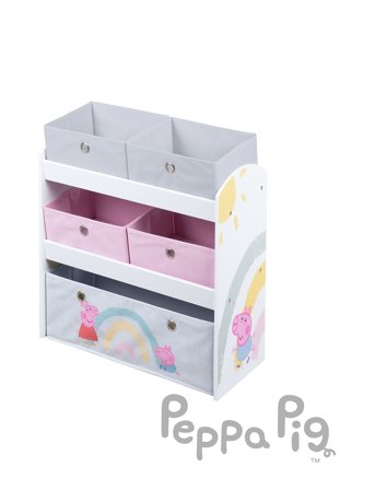 ROBA Toy Storage Organiser Peppa Pig - White - 63.5X 29.5X 67CM
