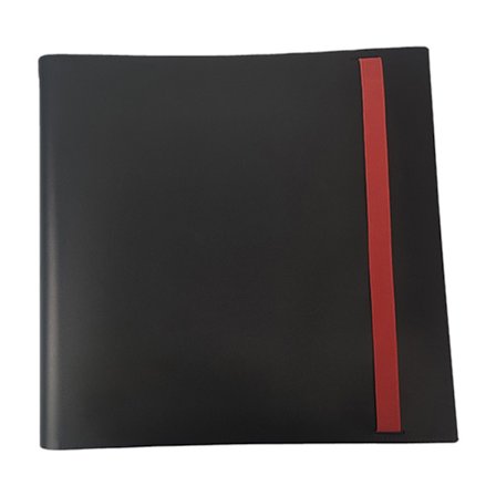 Waffle Pp Card Pocket Pärm Hållbar Upp till 480 kort Svart/röd kortförvaring