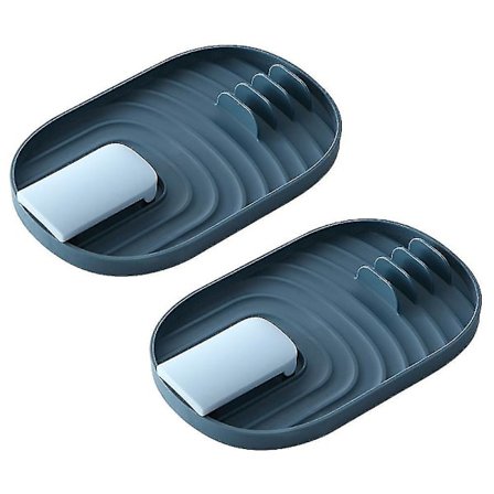 Lock och Skedställ, Multifunktionell Köksredskapshållare med Droppdyna, Vikbart Lock och Skedställ 2-pack