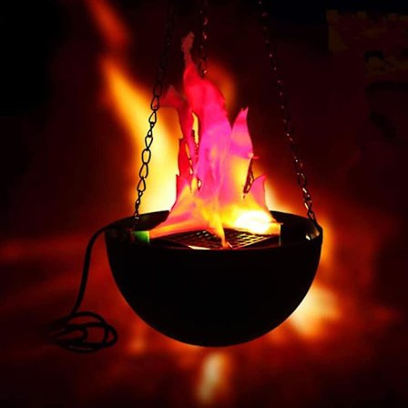 Halloween Lys LED Falsk Ildflamme 3D Flimrende Natlys