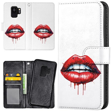 Samsung Galaxy S9 - Plånboksfodral/Skal Lips