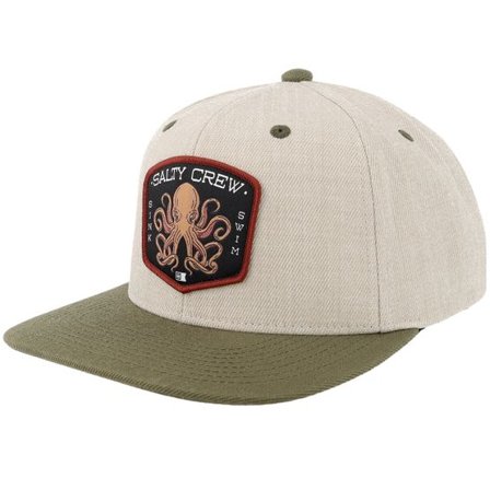 Salty Crew - Beige snapback Keps - Tako Club Natural/Olive Snapback @ Hatstore