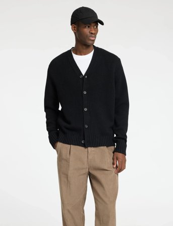 Selected Slhcody Ls Knit Relaxed Cardigan Noos - Black - S