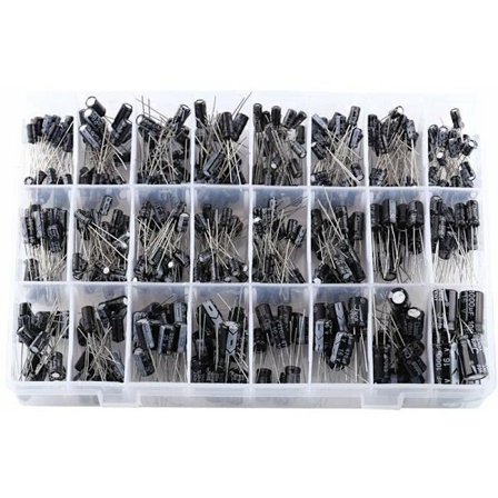 Kondensatorsett, 500 stk 24 verdier Elektrolytisk kondensator Mikro Radial Aluminiumkondensatorer 0.1Uf〜1000Uf For Electronics Application