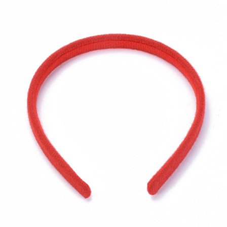 Röd tygklädd diadem 11,5 mm. bred