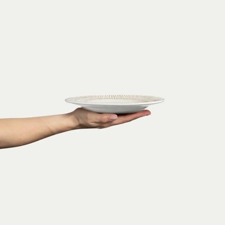 Mateus Stripes Tallerken Sand Ø21