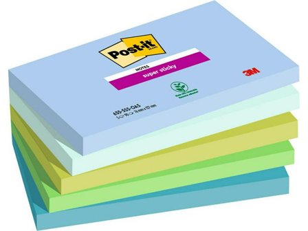 Post-it Notes Supersticky Oasis 76x127mm 5/fp - Lyreco - Kontorsmaterial - Notes och Post-It - Notes - Extra sticky