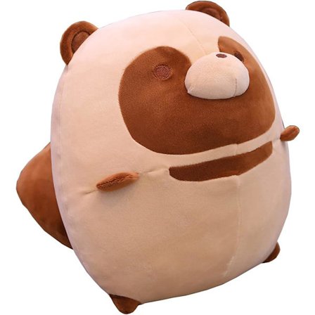 Vaskebjørn plysj pute, vaskebjørn plysjdyr med stor hale, vaskebjørn plysj leketøy, julebursdag valentinsdag gaver til barn voksne (17 tommer)