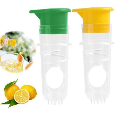 Manuel citruspresser med 2 skruer - Bærbar juicer til limefrugter, citroner, appelsiner og andre citrusfrugter, med integreret filter