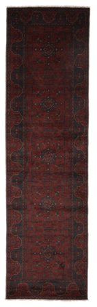 Tapis D'orient Afghan Khal Mohammadi 82X293 De Couloir Noir (Laine, Afghanistan)