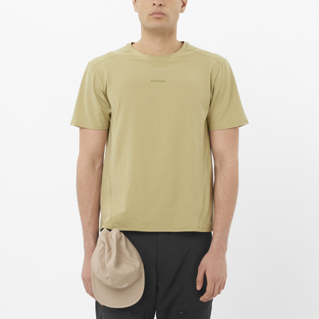 Salomon - première couche pour homme Trackline Ss Tee M - Gray Green - L