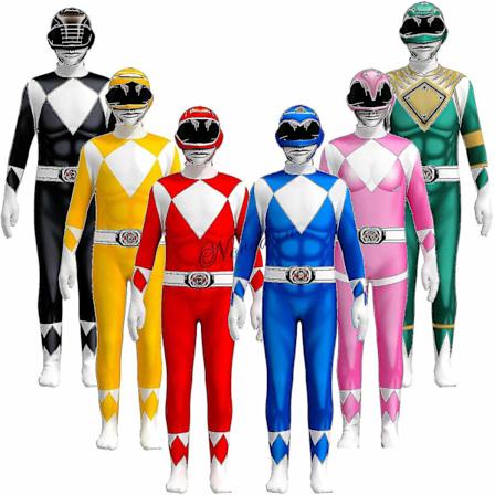 Power Samurai Sentai Shinkenger Rangers Kostume Voksen Børn Superhelt Cosplay Halloween Fødselsdagsfest Jumpsuit Zentai Dragt-WELLNGS Red Adult 180