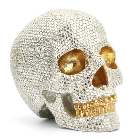 Harpiks Hodeskalle Statue Skulptur Halloween Hodeskalle Hoved Gyser Gyser Kaffe Bar Dekorationer