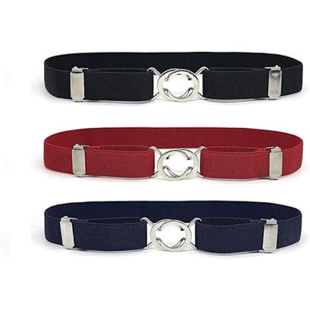 3 stk. Børnebælte Justerbar Elastisk Strækbar Bælte til Drenge og