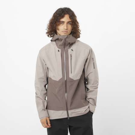 Salomon - Jassen Kleding Outline 3l Gtx M - Iron / Etherea