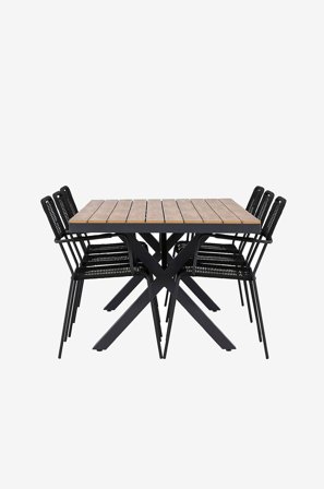 Venture Home - Garcia Matgrupp med stolar Lindos - Svart - Matgrupper - Från Homeroom