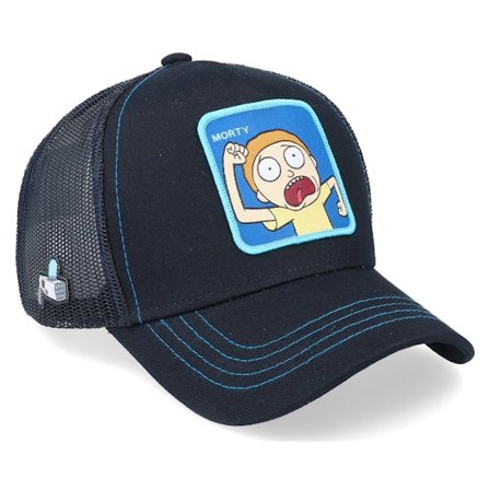 Capslab - Zwart trucker Cap - Rick & Morty Black Trucker @ Hatstore