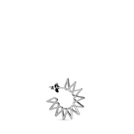 Jane Kønig Small Sun, sterling silver - Single Earring Grå, Dame Øreringe, Størrelse: ONE Size
